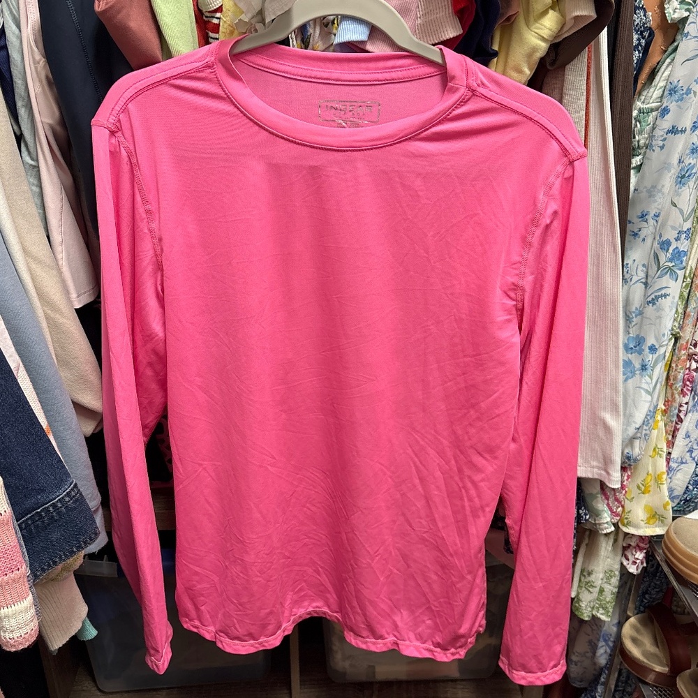 IN GEAR Pink Long Sleeve Athletic/Swim Top